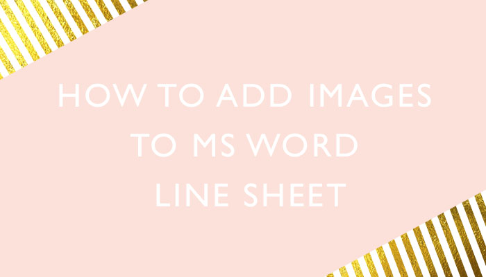 How to add images to MS Word Line sheet