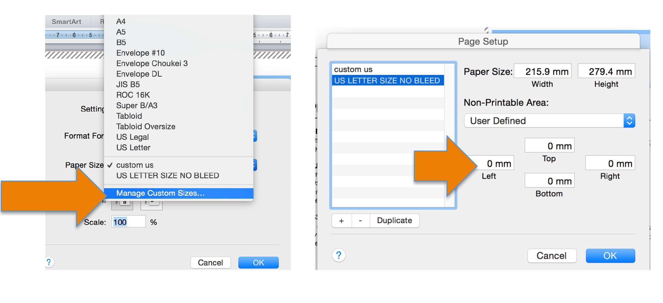 hwo to change document size in word