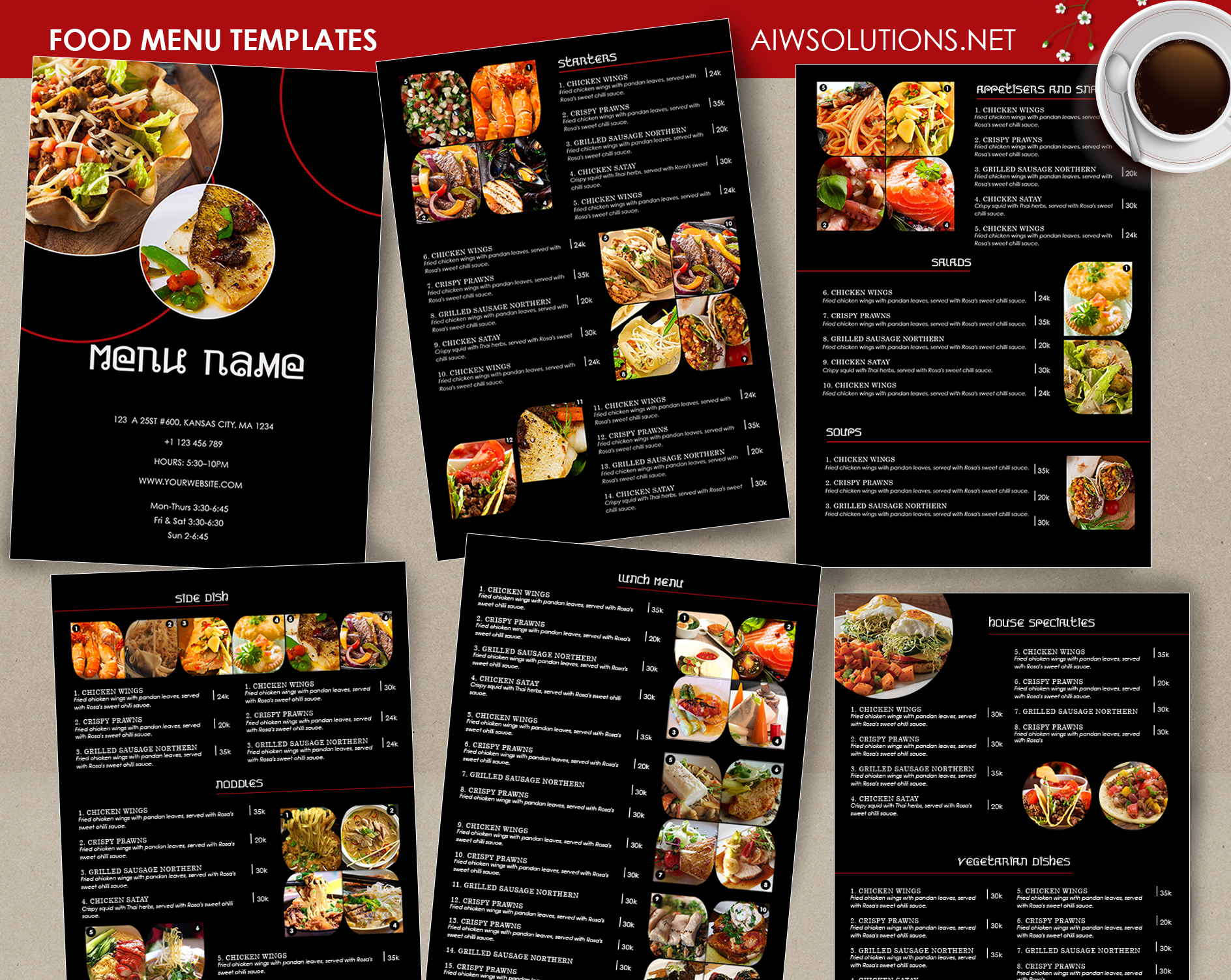 restaurant menu design